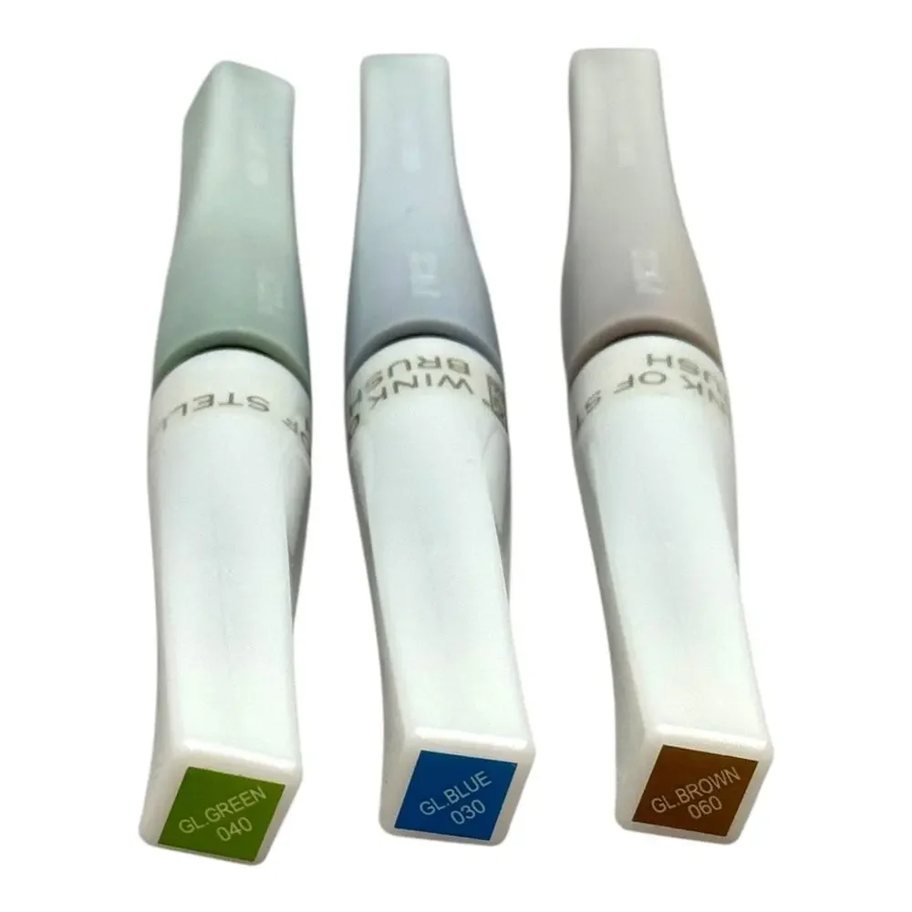 Wink of Stella Brush Tip Glitter Pen Landscape Green 040 Blue 030 Brown 060